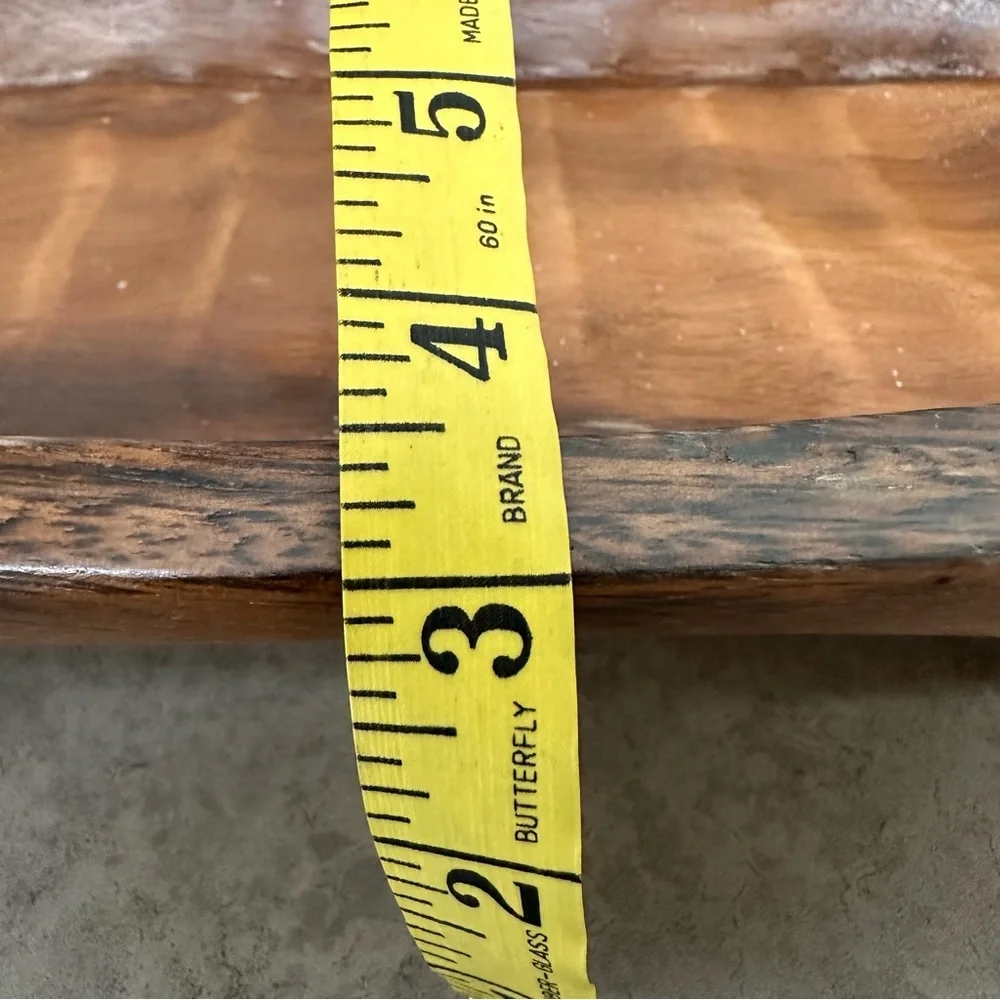 Vintage Primitive Carved Wood Dough Bowl Warm Brown Handle extra large 24 X 9”
